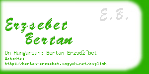 erzsebet bertan business card